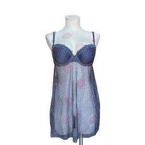 Babydoll Lingerie dress– Blue – M/M